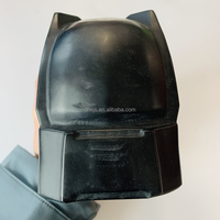 Cabeza de batman de obsidiana, escultura de cristal, personaje de película, tamaño grande, envío directo de fábrica