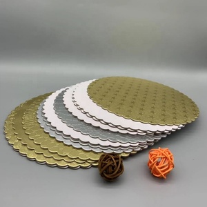 ฐานรองเค้กงานแต่งงาน/วันเกิด แบบวงกลม คุณภาพสูง ทำจากฟอยล์ทองและเงิน ตามสั่ง - Product Image 5