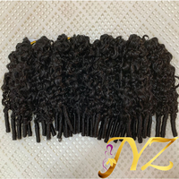 Extensions de cheveux humains tressées pré-bouclées au crochet, nœuds invisibles, mèches de cheveux au crochet