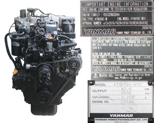 Yanmars 4TNV98 4TNV98C-WSY Montacargas Motor Maquinaria Motores - Product Image 1