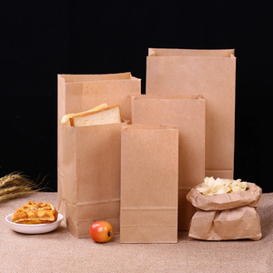 Sacs en papier kraft biodégradables personnalisés en gros avec poignée longue pour la livraison de pizzas, salades, sushis, gelées et lait - Product Image 5