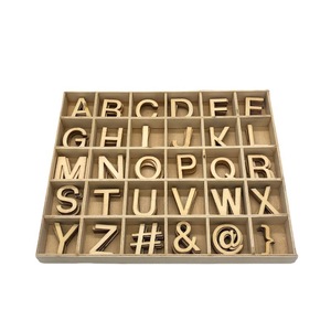 Cross-border <b>wooden</b> early childhood education <b>letter</b>, symbol, and number <b>toy</b> set, 30-square <b>wooden</b> <b>box</b> - Product Image 1