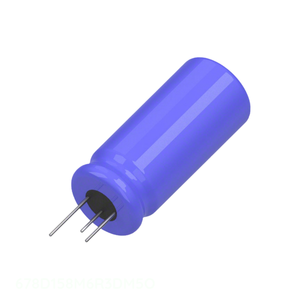 Condensateur traversant radiale 6.3V 1500uF 20% en aluminium, référence fabricant 678D158M6R3DM5O - Product Image 1