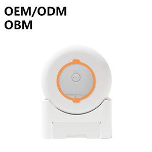 Bac à litière rond automatique en PVC écologique, remplacement de litière en un clic via application mobile, protection de sécurité, grande capacité - Product Image 1