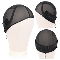 Bandeau de perruque en maille tissée avec grip en silicone et bande élastique, bande de perruque antidérapante en silicone amovible et réglable pour la confection de perruques