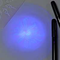 Stylo Marqueur UV Invisible avec Pointe Pinceau Plate pour Marquages Cachés de Sécurité Permanents sur Presque Tous Matériaux, Idéal pour le Géocaching