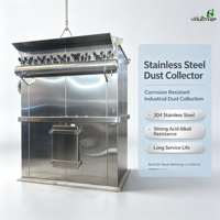 Collecteur de poussière à vibration en acier inoxydable, structure simple pour petite station de dépoussiérage
