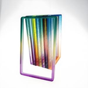 Protection de carte en TPU à dégradé de couleur et paillettes pour panneau arrière, avec plaque noire en acrylique transparent pour cartes P/<span class=keywords><strong>SA</strong></span> - Product Image 4