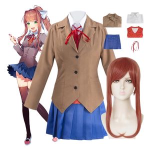 Gioco Doki Doki Literature Club Monika Cosplay Sayori Yuri Natsuki Costume Cosplay uniforme scolastica ragazza costumi donna parrucca Cosplay - Product Image 1