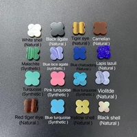 Fabrik preis Top Qualität Natura Weiß MOP Lucky Four Leaf Clover Natürliche Perlmutt steine Blumen schnitt
