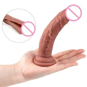 Flüssiges Silikon Mini Phallus Weicher <span class=keywords><strong>Dildo</strong></span> für Frauen Erwachsenen-Feminine Produkte Masturbator-Stick - Product Image 3