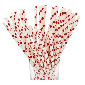 19,7*0,6 cm pajitas de papel de tamaño y la decoración del partido acontecimiento y del Partido Verde ecológico a rayas de pajit - Product Image 2