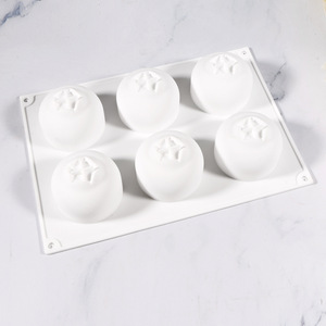 Blueberry Mousse Cake Mold 6 Cavity <b>Silicone</b> <b>Baking</b> Mold For DIY French Dessert Fruit Shape Home Use - Product Image 3