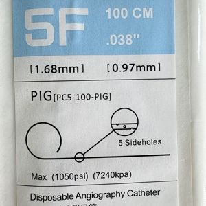 ผู้ผลิตสายสวนสำหรับการถ่ายภาพทางหลอดเลือดแบบ Angiography สำหรับ OEM, SKD, 4F/5F/6F Pigtail/Tiger - Product Image 2