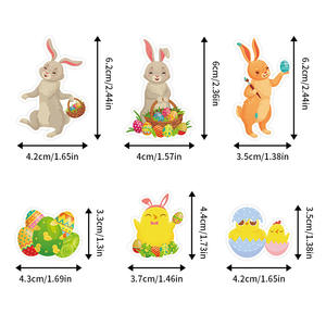 ของตกแต่งเค้กอีสเตอร์ รูปกระต่าย ดอกไม้ ไก่ ไข่ ของตกแต่งเค้กสำหรับงานปาร์ตี้อีสเตอร์ - Product Image 5