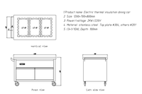 Chauffe-plats électrique commercial Bain Marie 6 GN 1/1 casseroles chauffe-buffet en acier inoxydable pour restaurant d'hôtel restauration