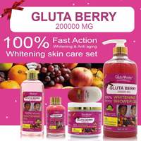 Ensemble de soins éclaircissants pour la peau Gluta Berry OWNBRAND, élimination des taches brunes, éclaircissement du corps entier, gel douche, huile, sérum, crème
