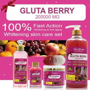 Ensemble de soins éclaircissants pour la peau Gluta Berry OWNBRAND, élimination des taches brunes, éclaircissement du corps entier, gel <span class=keywords><strong>douche</strong></span>, huile, sérum, crème - Product Image 6