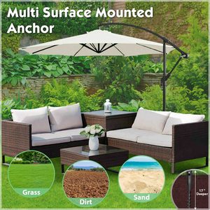 2.5 personalizzato JH-Mech "x 2.5" x 17 "perfetto per Villa ombrelloni da giardino a prova di intemperie Beige elegante metallo porta ombrellone da spiaggia - Product Image 4