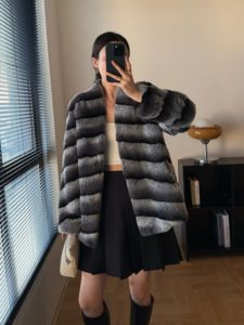 Loose Korean Striped Thick <strong>Fur</strong> Coat Full Leather <strong>Beaver</strong> Real Rex Rabbit <strong>Fur</strong> Coat for Women, - Product Image 4