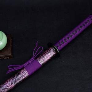 ดาบลองฉวน 106 ซม. คาตานะ/ใบดาบ 7 ชิ้น ทำจากเหล็กโครเมียมสแตนเลส ตกแต่งด้วยมือ รุ่นดาบประดับตกแต่ง ของขวัญ อุปกรณ์ประกอบฉากคอสเพลย์ ของสะสม - Product Image 3