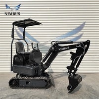 Mini-excavatrice compacte NIMBUS Zero-Tail, certifiée CE EPA EuroV, fabriquée par le fabricant