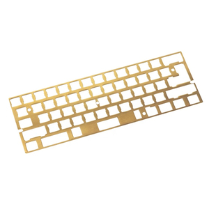 Plaque de clavier mécanique en laiton et aluminium usinée sur mesure, pièces de clavier DIY, vente directe d'usine OEM ODM - Product Image 1