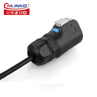 CNLINKO M24 conectores cables adaptador impermeable montaje en Panel Cable conector Dip impermeable USB 3,0 conectores