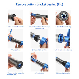 Kit d'outils pour support de pédalier de vélo BB86 PF30 92 386 en alliage d'aluminium bleu pour l'installation et le démontage de vélos de montagne - Product Image 5