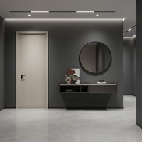 Porte intérieure en bois pour appartement de luxe, panneau plat moderne couleur Morandi, polymère stratifié CPL, résistant à l'eau, chambre d'hôtel