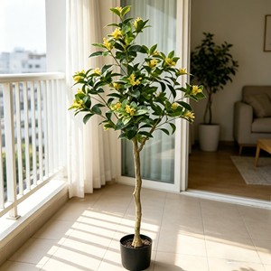Fragrant-looking artificial <b>sweet</b> osmanthus branch with clustered tiny blooms for moon festival & tea table decor - Product Image 3