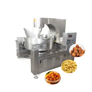 Industrial Flavored Caramel Chocolate Popcorn Production Line Automatic Popcorn Maker Gas Popcorn Making Machines Hot Sale