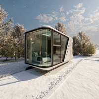Maison capsule en acier Fuqian à 2 étages et 3 chambres, surface en aluminium, intérieur personnalisable, luxe moderne, conteneur préfabriqué écologique pour