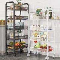 Étagère de cuisine à 5 niveaux, chariot de rangement métallique multi-niveaux, chariot de rangement multifonctionnel, étagère de rangement, chariot organisateur