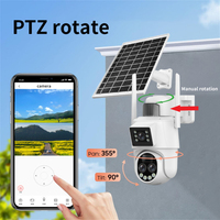 Cámara de Seguridad Ubox 4G con Energía Solar, V380, Doble Lente, Inalámbrica, Visión Nocturna, con Batería para Exteriores, Venta al Por Mayor