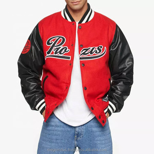 Blouson d'université de baseball en cuir pour homme, logo personnalisé, hiver, grande taille, de luxe, nouvelle collection Offre Spéciale - Product Image 1