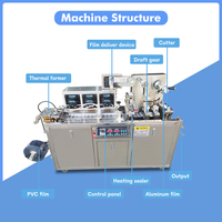 Machine de scellage automatique de blisters en aluminium à plaque plate électrique avec pompe à moteur et composants essentiels pour l'emballage de comprimés