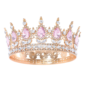 Couronnes et diadèmes de mariage en strass en gros pour femmes, couronnes de mariée en cristal pour déguisements, fêtes d'anniversaire et décoration de gâteaux - Product Image 1