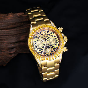 Montre Homme Hip Hop Iced Out Diamond Luxury Gold Jewelry Automatic Mechanical <b>Men</b> <b>Watch</b> - Product Image 5