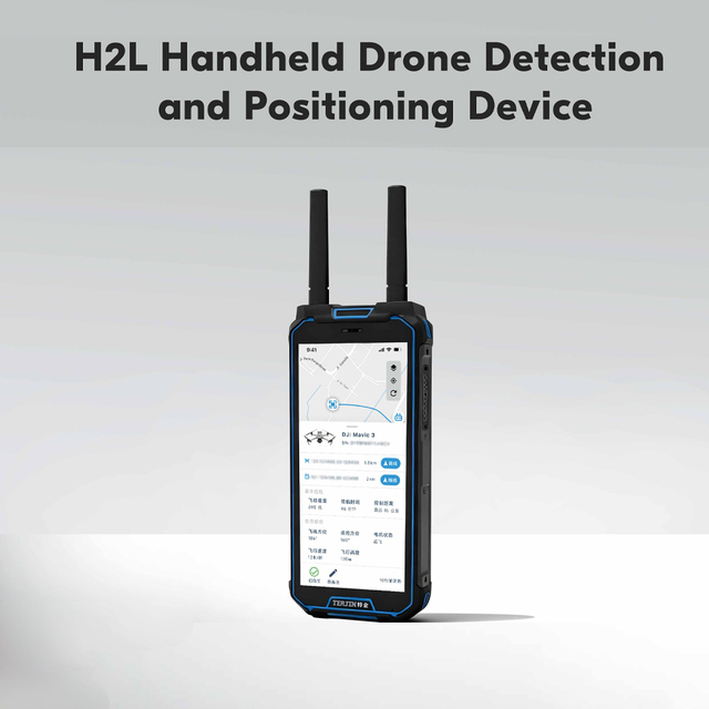 H2L 100MHz-6GHz Handheld Drone Detector FPV UAV Signal Positioning Detection System Anti Drone Security Device