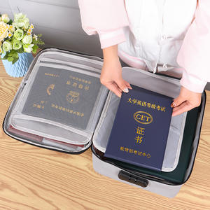 Portadocumentos portátil a prueba de fuego, organizador de archivos para viajes, oficina, tarjetas de identificación, libro de registro del hogar, almacenamiento en el hogar - Product Image 1
