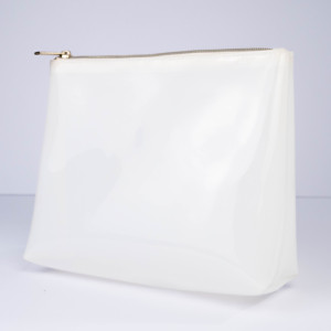 Sacs à cosmétiques de voyage rectangulaires de qualité distinguée fermeture à glissière blanche transparente en PVC TPU Logo personnalisable exportation de maquillage - Product Image 3