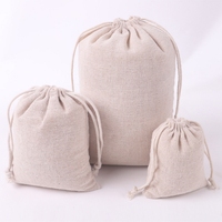 Grande Vente : Sac Pochette Écologique Réutilisable en Coton Organique, Toile et Lin avec Cordon de Serrage, Impression Logo Personnalisée