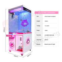 Machine à Pinces Métallique Personnalisable pour Salle d'Arcade, Jeux Vidéo Monnayeur avec Prix, Jouets en Peluche, Attrape-Poupées