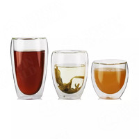 Tasses à Double paroi en verre 8 OZ, tasses thermiques isolées, verres pour thé, café, Latte, Cappuccino, café, lait