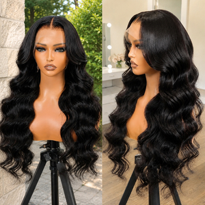 วิกผมแท้แบบ Body Wave 13x4 สีธรรมชาติ วิกผมหน้าผากโปร่งใส เนื้อนุ่มเป็นลอน วิกผมหนาเต็มศีรษะ - Product Image 2