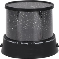 Lámpara Proyector de Estrellas Star Master Negra, Luz Nocturna LED Romántica, Regalo, Proyector de Cielo Cosmético, Lámpara Giratoria con Globo Mini, USB