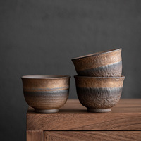 Ensemble tasse et soucoupe en céramique 200 ml avec bordure plaquée or, design classique, durable, pour thé, café, cadeau d'affaires