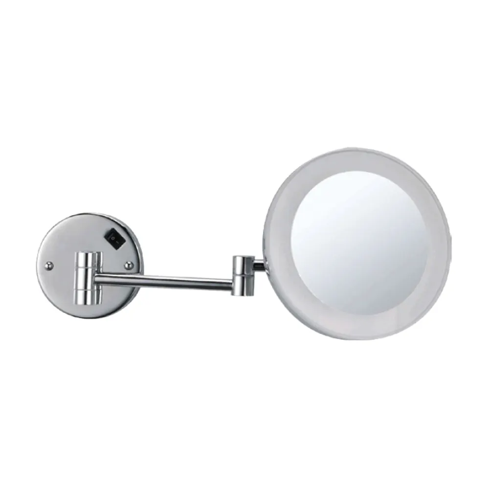Modern Magnifying Shaving Mirror Wall Mounted Folded 304 Stainless Steel Bathroom Bedroom Make Up Mirror