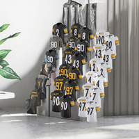 Maillot de football personnalisable en gros, anti-bactérien, Pittsburgh Game Jersey 90 T.J. Watt 8 Aaron Rodgers 43 Troy Polamalu, noir, coutures apparentes sur le devant